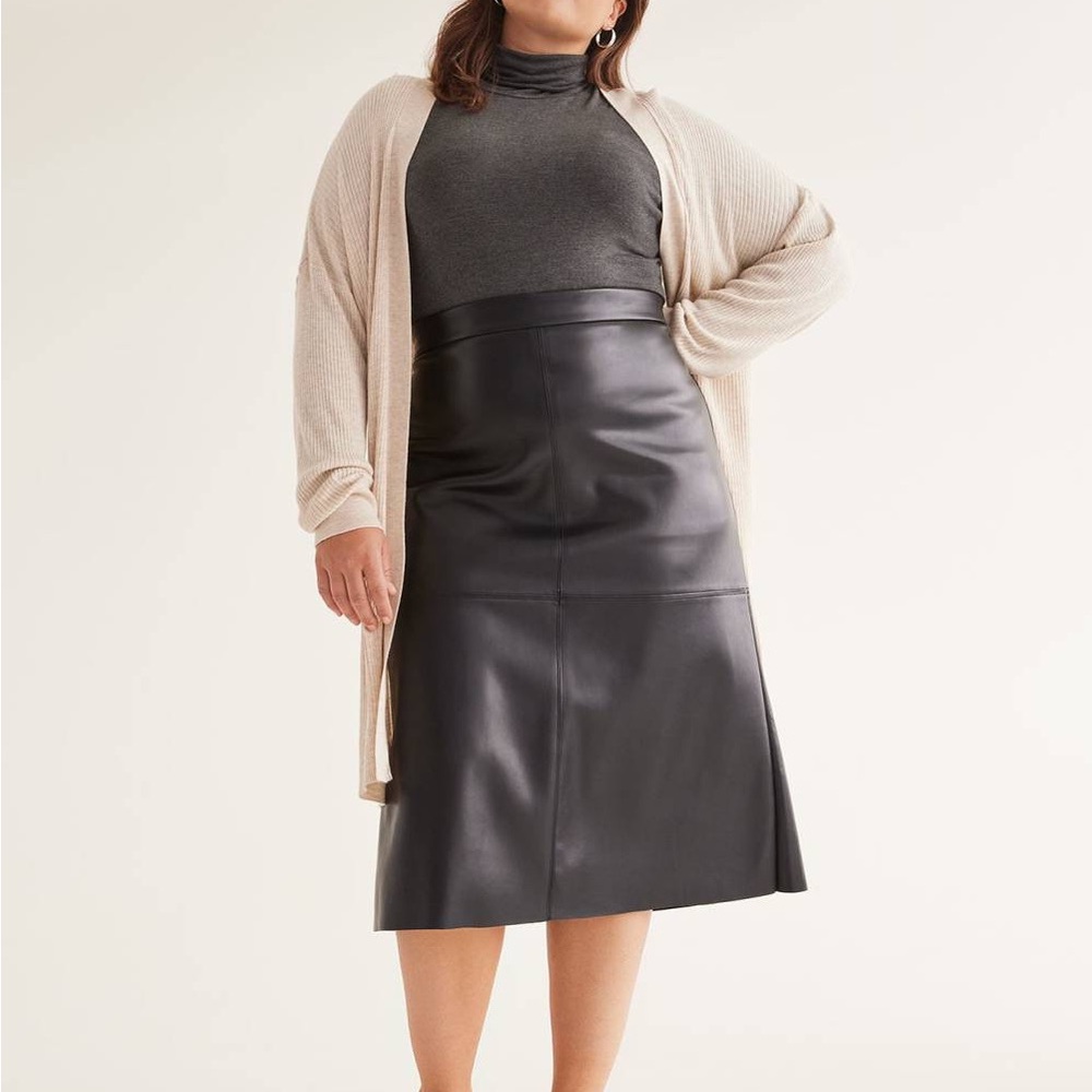 PENN - Black Leather Skirt